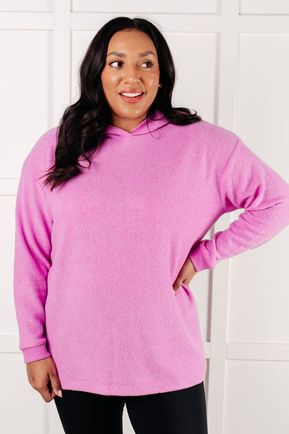 Basically My Favorite Hooded Pullover in Bright Mauve  (Ships in 3-5 Business Days)