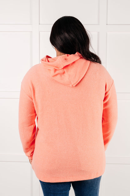 Basically My Favorite Hooded Pullover in Coral  (Ships in 3-5 Business Days)