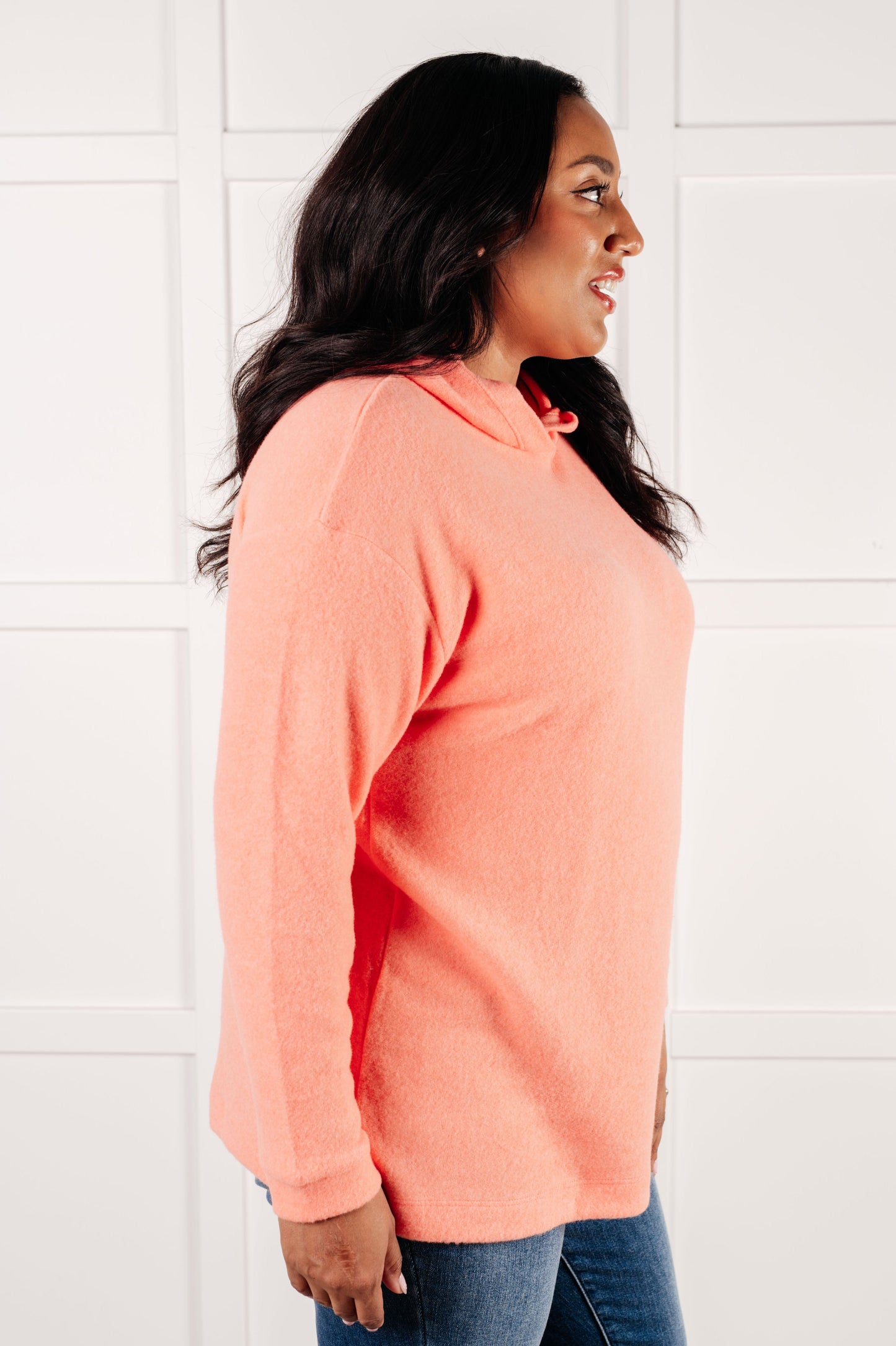 Basically My Favorite Hooded Pullover in Coral  (Ships in 3-5 Business Days)