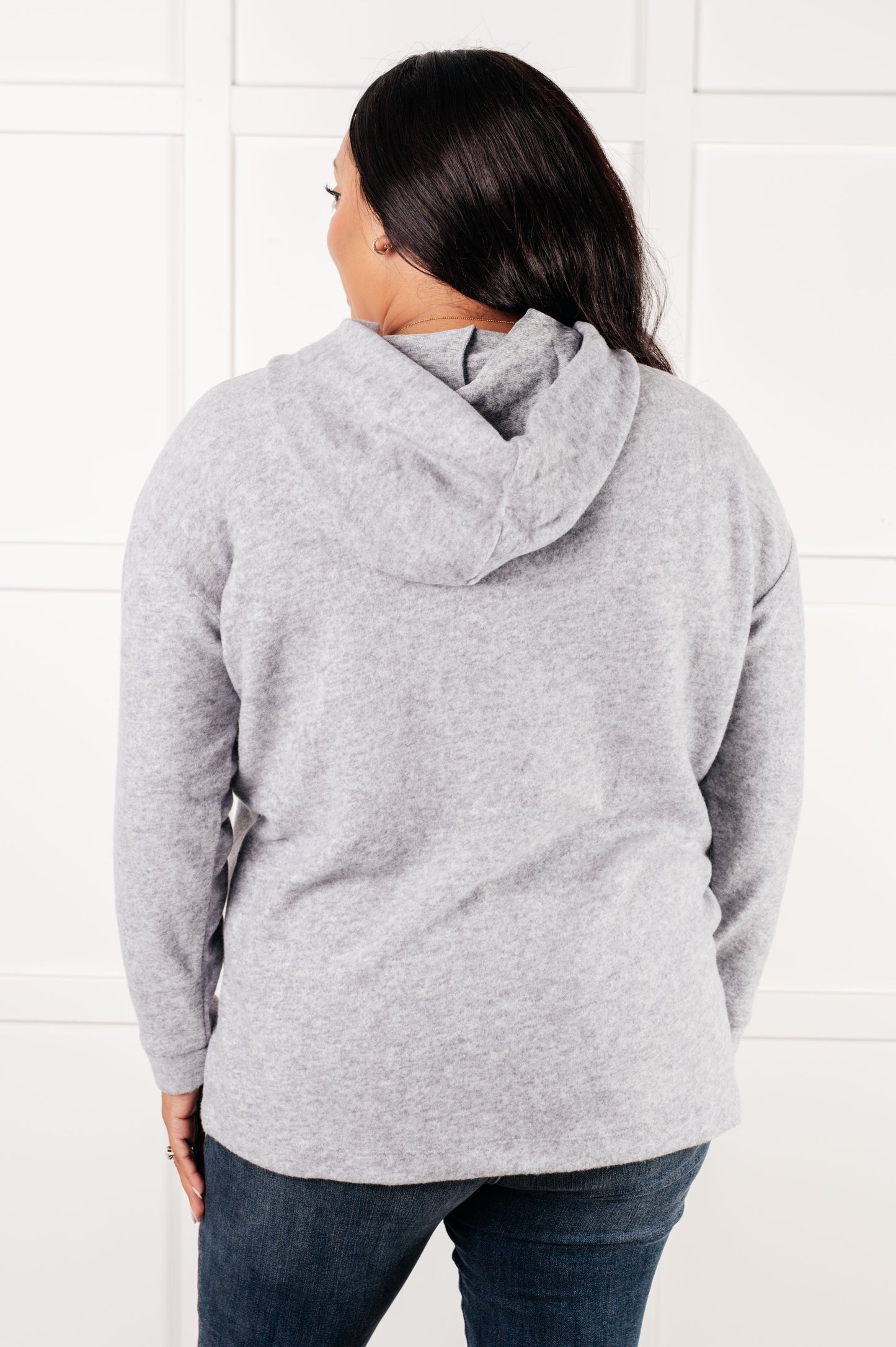 Basically My Favorite Hooded Pullover in Heather Grey  (Ships in 3-5 Business Days)