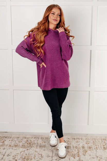 Basically My Favorite Hooded Pullover in Light Plum  (Ships in 3-5 Business Days)