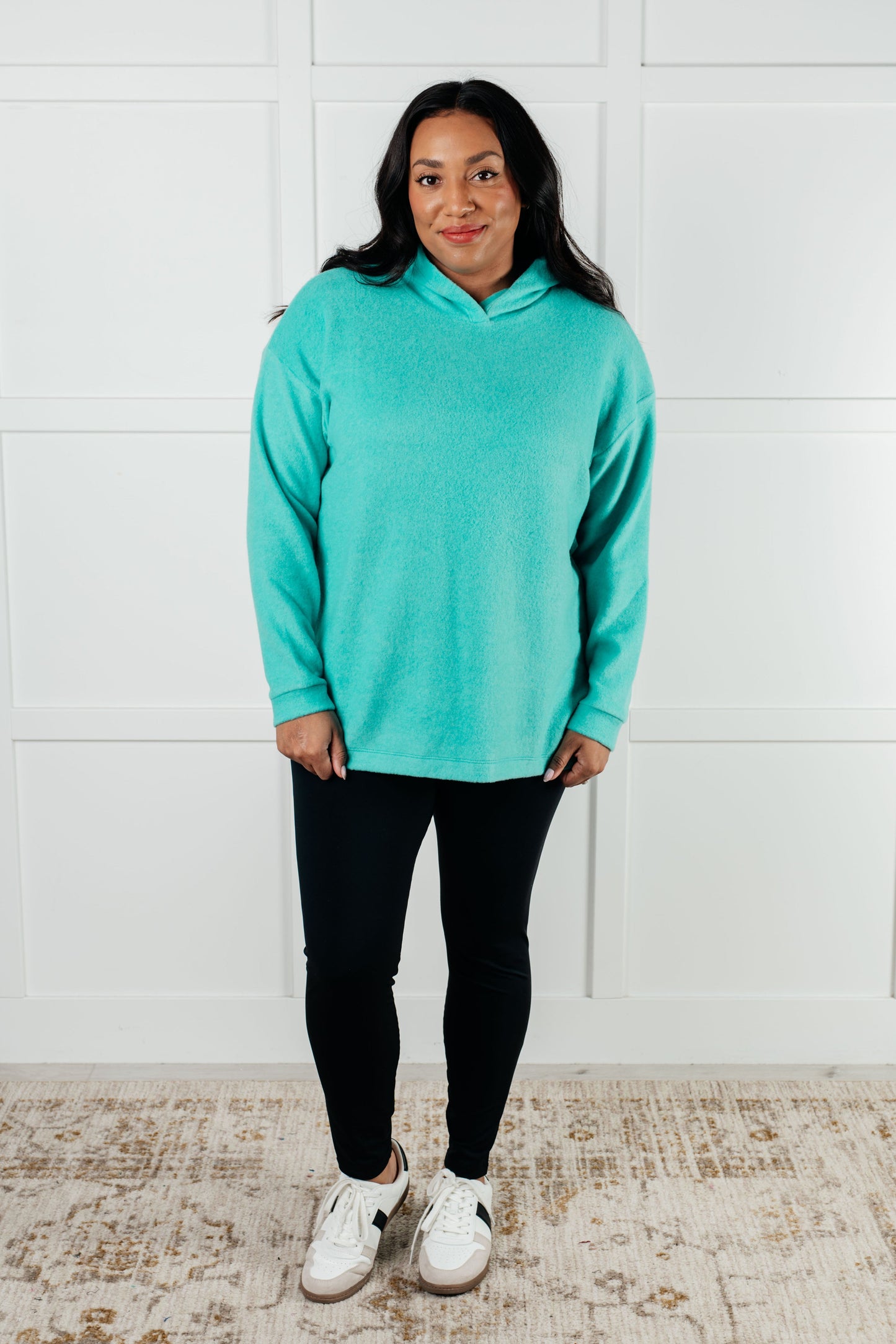 Basically My Favorite Hooded Pullover in Turquoise  (Ships in 3-5 Business Days)