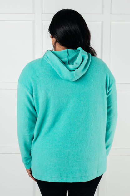 Basically My Favorite Hooded Pullover in Turquoise  (Ships in 3-5 Business Days)