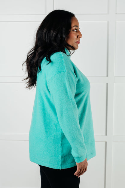 Basically My Favorite Hooded Pullover in Turquoise  (Ships in 3-5 Business Days)