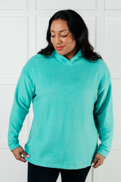 Basically My Favorite Hooded Pullover in Turquoise  (Ships in 3-5 Business Days)