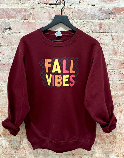 Checkered Fall Vibes Sweatshirt