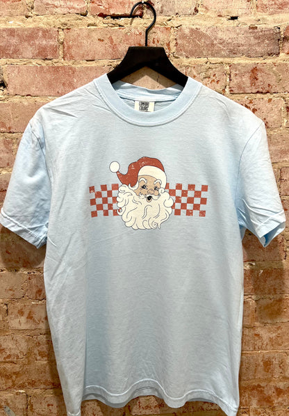 Checkered Santa Tee