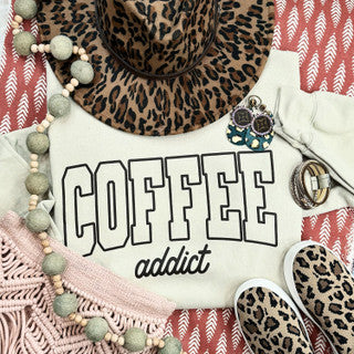 Coffee Addict PUFF Crewneck Sweatshirt ♡ Ships in 3-7 BD