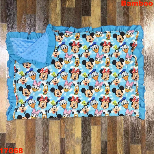 DSY Friends on Blue 'Bamboo Fiber' Youth Blanket '40x30 inches' ♡ Ships in Approx 3-4 weeks {Custom Made}