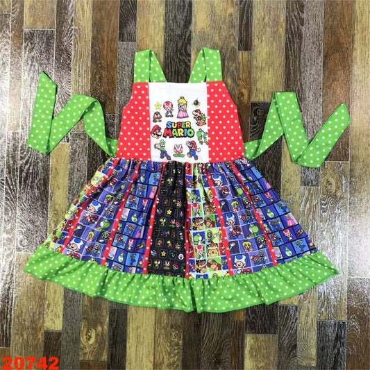 Mario Twirl Youth Dress ♡ Ships in Approx 3-4 weeks {Custom Made}