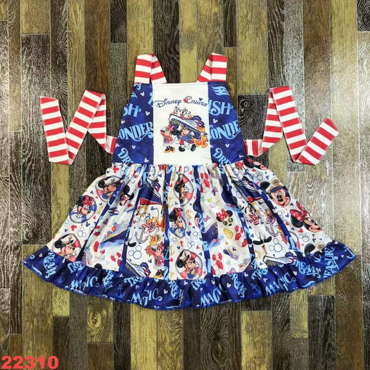 Nautical Cruise Mouse Youth Twirl Dress ☆ PREORDER