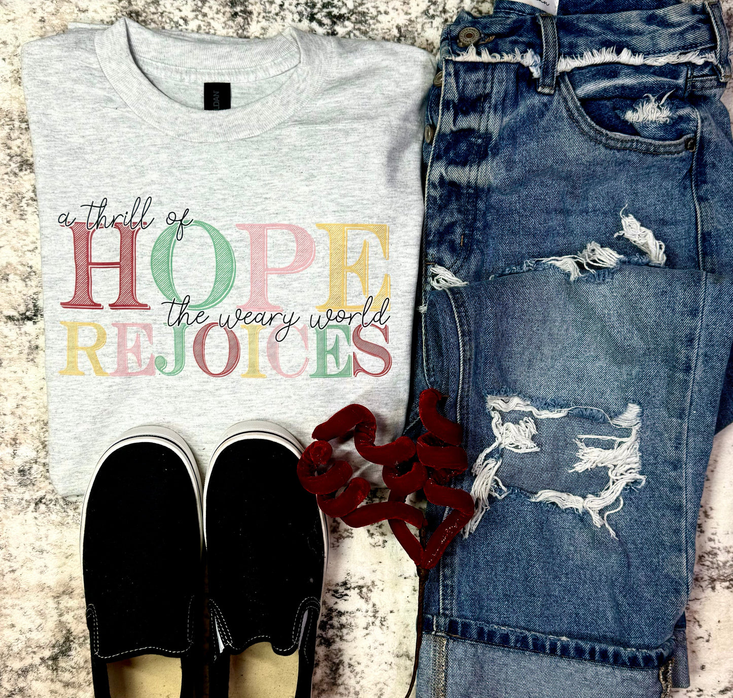 Rejoices Short/Long Tee