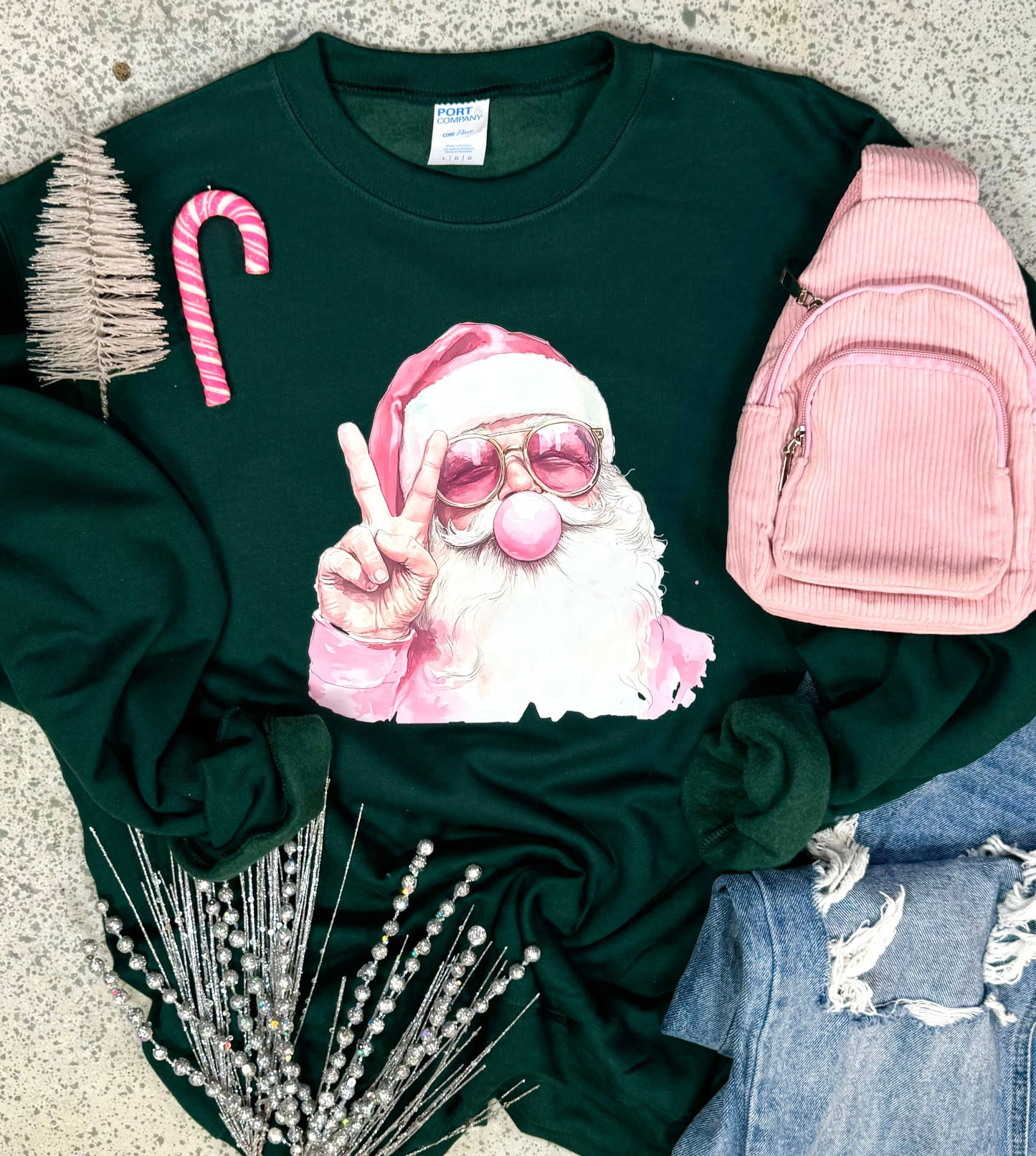 Peace Sign Santa Sweatshirt/Tee