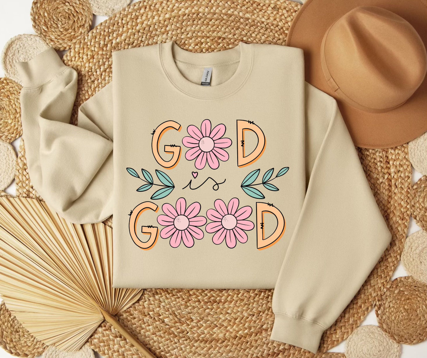 God Is Good Floral SWEATSHIRT.