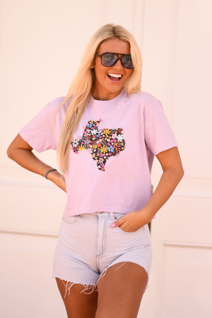 Floral TX CROP/TEE