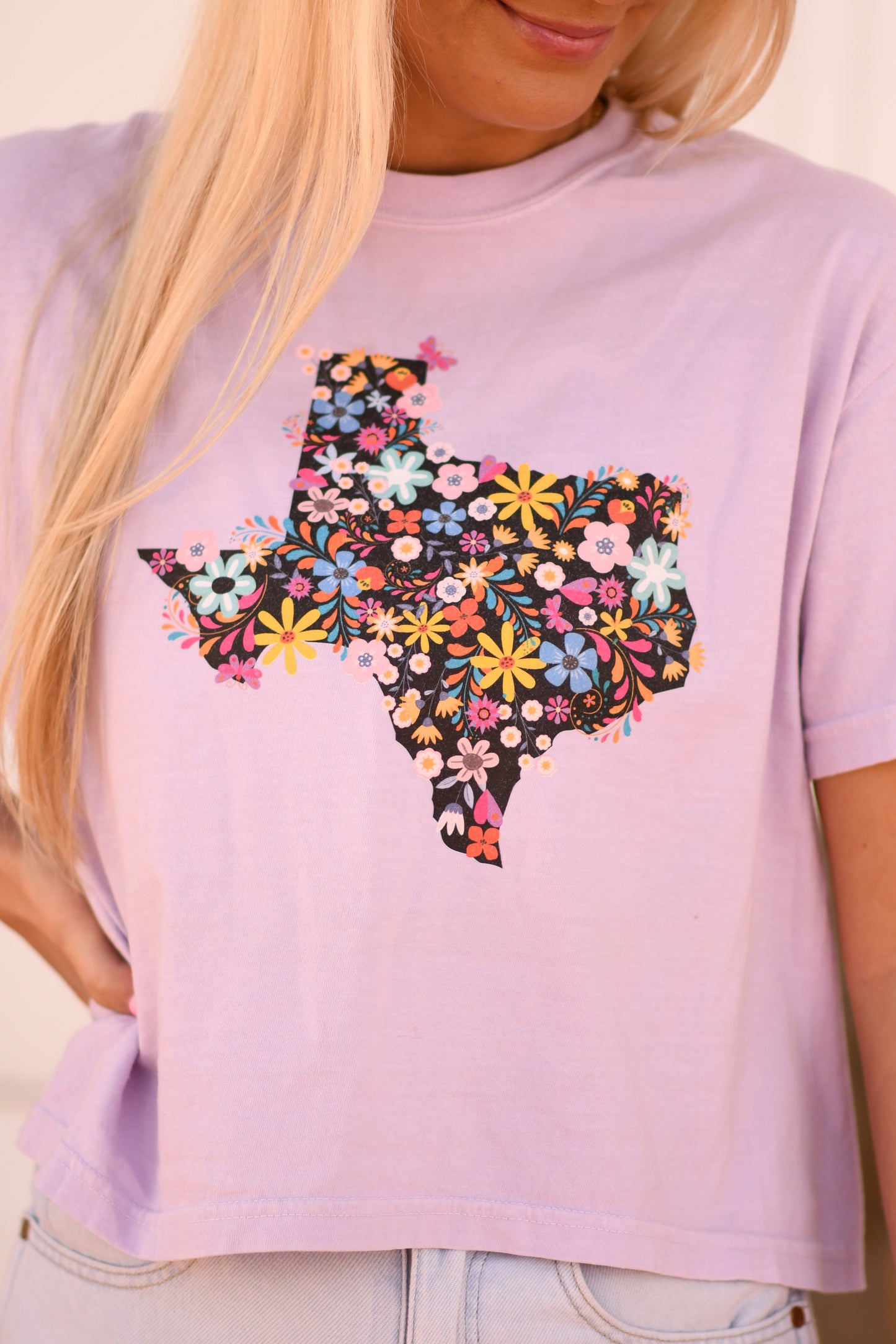 Floral TX CROP/TEE