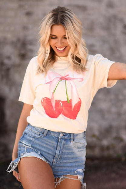 Bow Cherries Tee