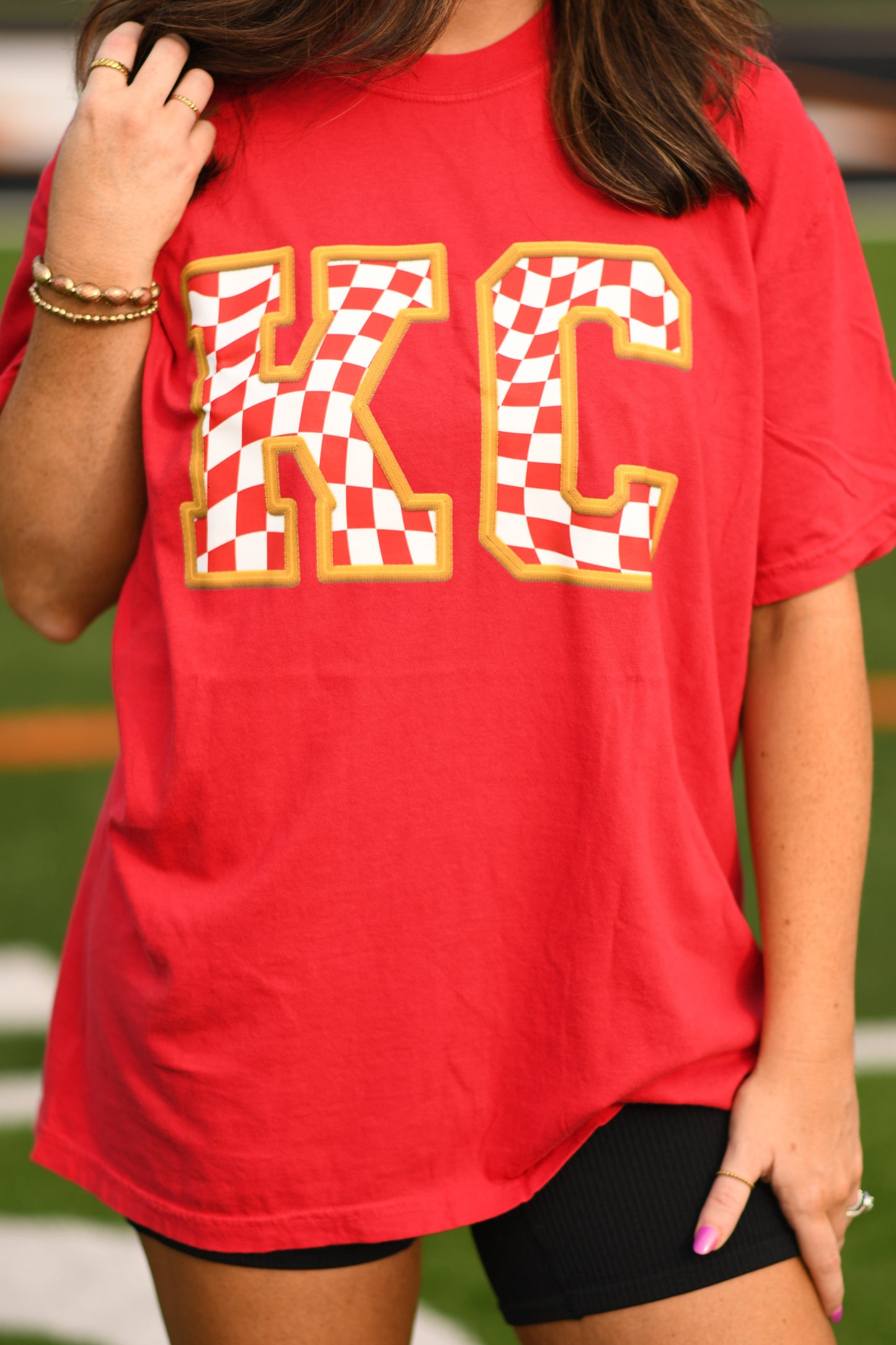 KC Chiefs Checkered Tee