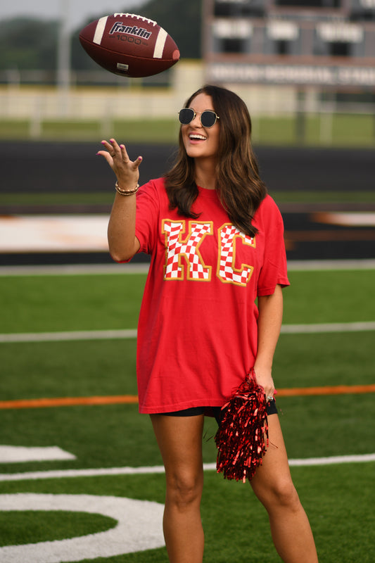 KC Chiefs Checkered Tee