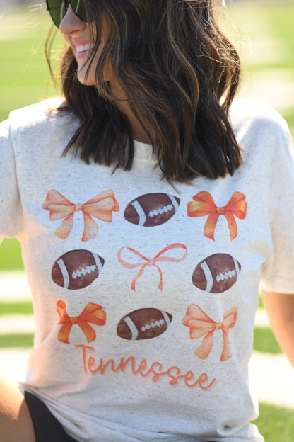 Tennessee Football and Bow Tee