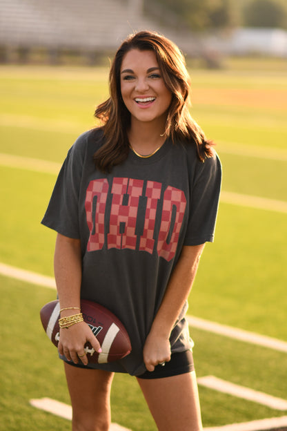 Ohio Checkered Tee