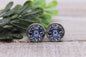 Cowboys Football Sunflower || 12mm Glass Stud Earrings || Hypoallergenic