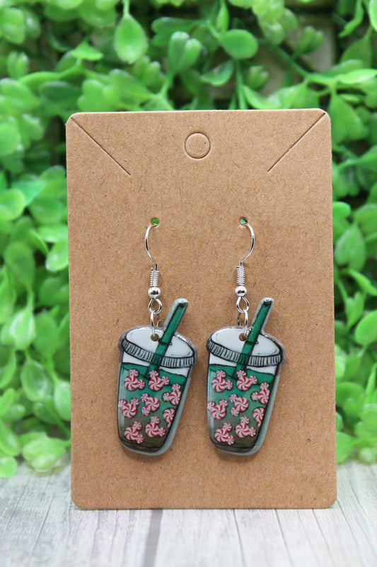 Peppermint Latte Dangle Earrings
