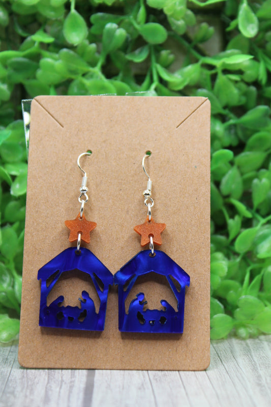 Nativity Scene Dangle Earrings