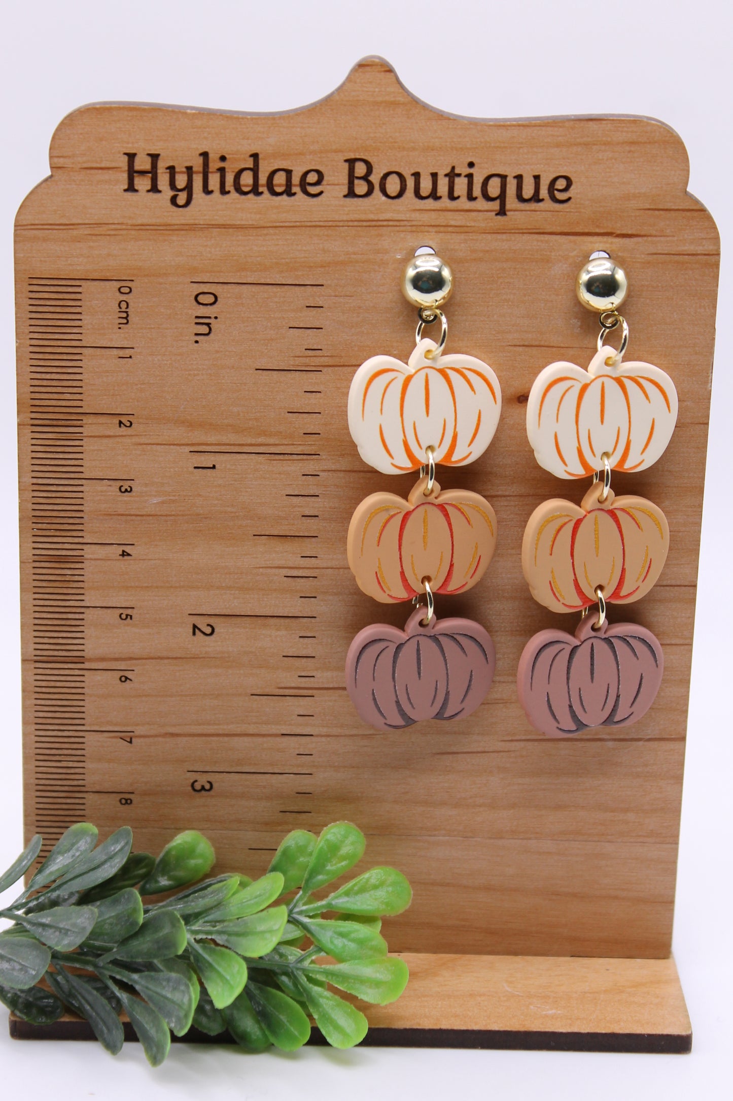 Pumpkin Trio • Dangle Earrings