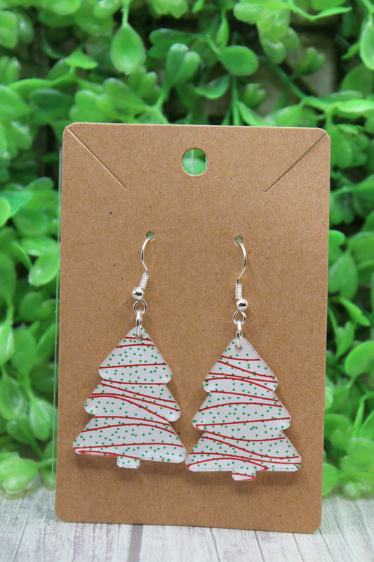 Christmas Tree Snack Cake Dangle Earrings