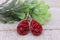 Merlot Druzy || Teardrop French Lever Earrings