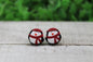 Christmas Penguin Button Earrings