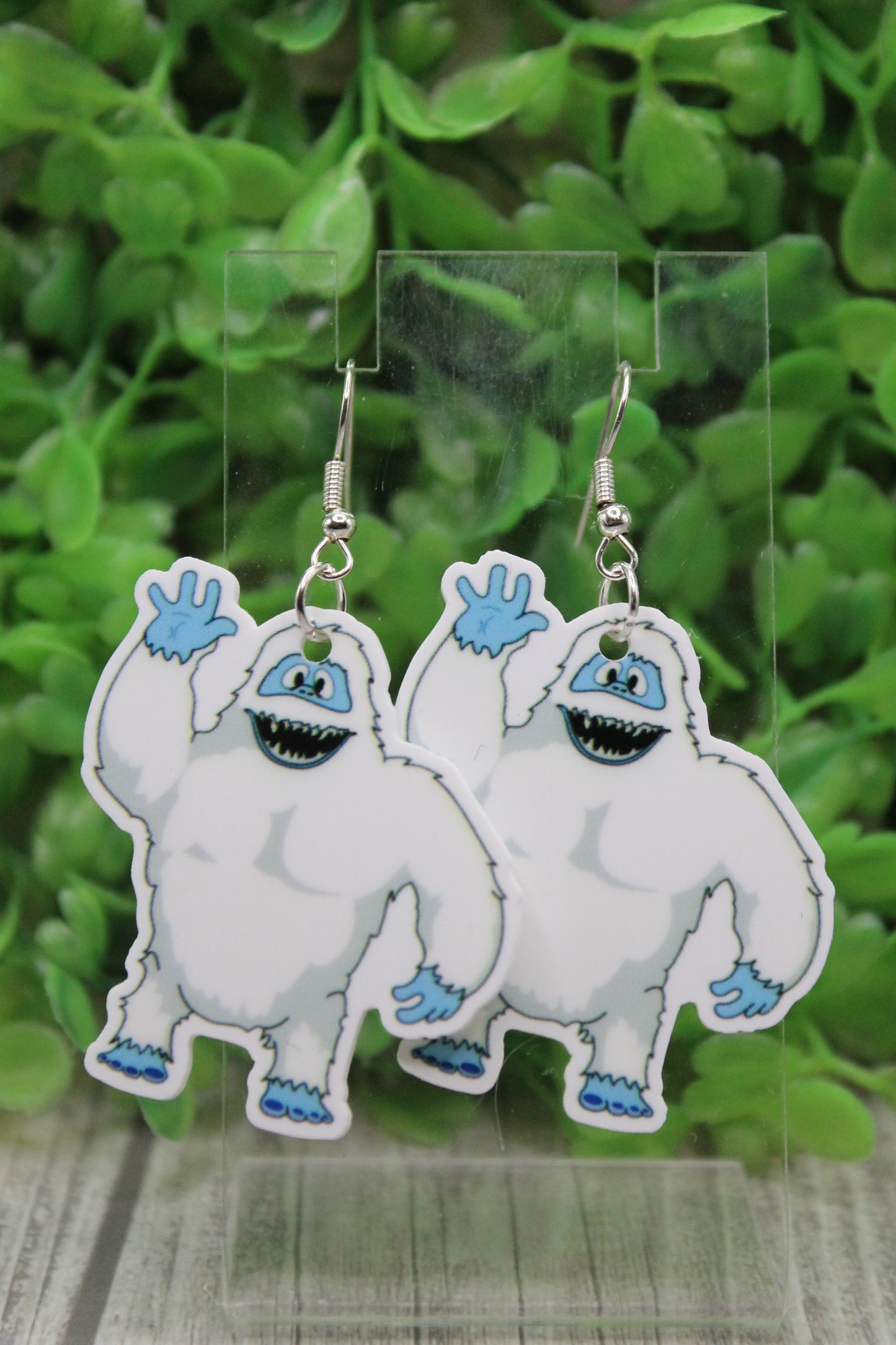 Abominable Snowman Dangle Earrings