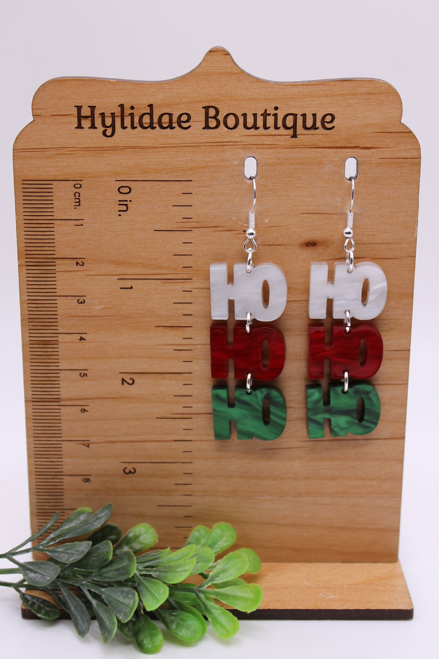 HO HO HO Marble • Dangle Earrings