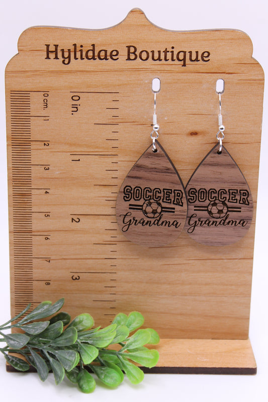 Soccer Grandma Teardrop || Dangle Earrings