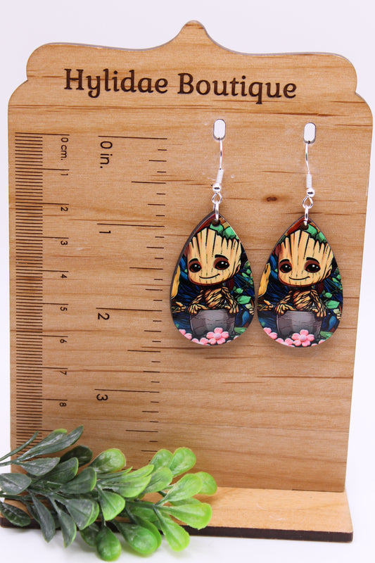 Groot Teardrop || Dangle Earrings