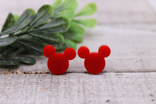 Red Mouse || Stud Earrings || Hypoallergenic