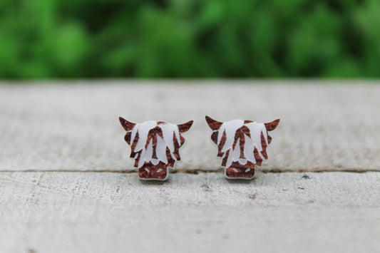 Highland Cow Stud Earrings