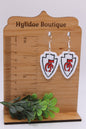 KC Football White Arrow || Dangle Earrings