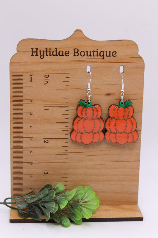 Pumpkin Stack • Dangle Earrings