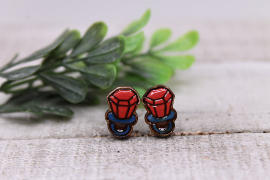 Ring Pop || 12mm Wood Stud Earrings