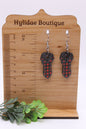 Red Plaid Buck • Dangle Earrings