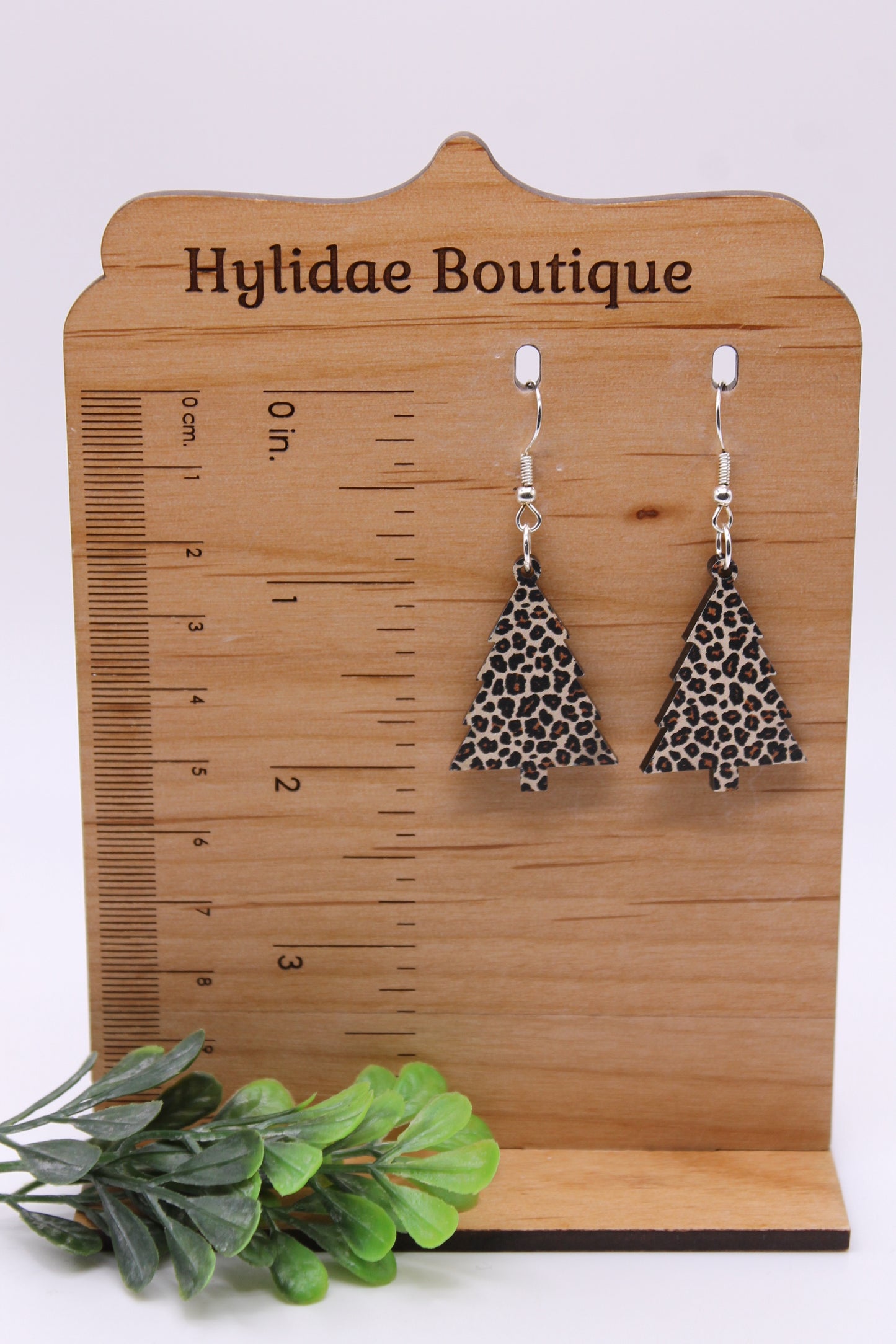 Leopard Christmas Tree • Dangle Earrings