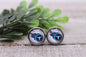 Titians Football || 12mm Glass Stud Earrings || Hypoallergenic