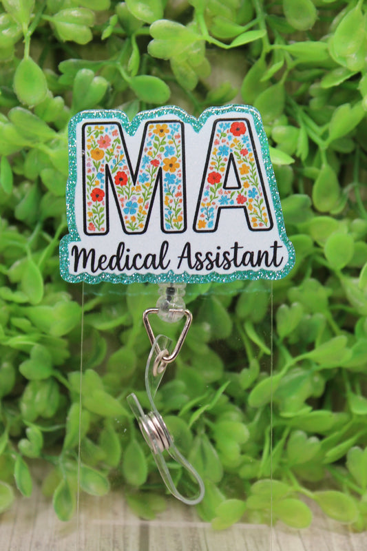 MA Medical Assistant Badge/ID Holder Reel