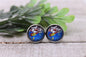 KC Sports Trio || 12mm Glass Stud Earrings || Hypoallergenic