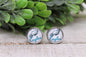 Eagles Football || 12mm Glass Stud Earrings || Hypoallergenic