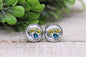 Jaguars Football || 12mm Glass Stud Earrings || Hypoallergenic