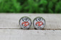 Badgers Football Glass Stud Earrings