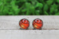 Basketball Glass Stud Earrings